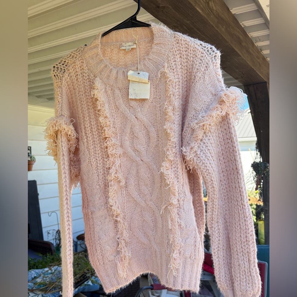 Hem & Thread Soft Pink Knit Pullover